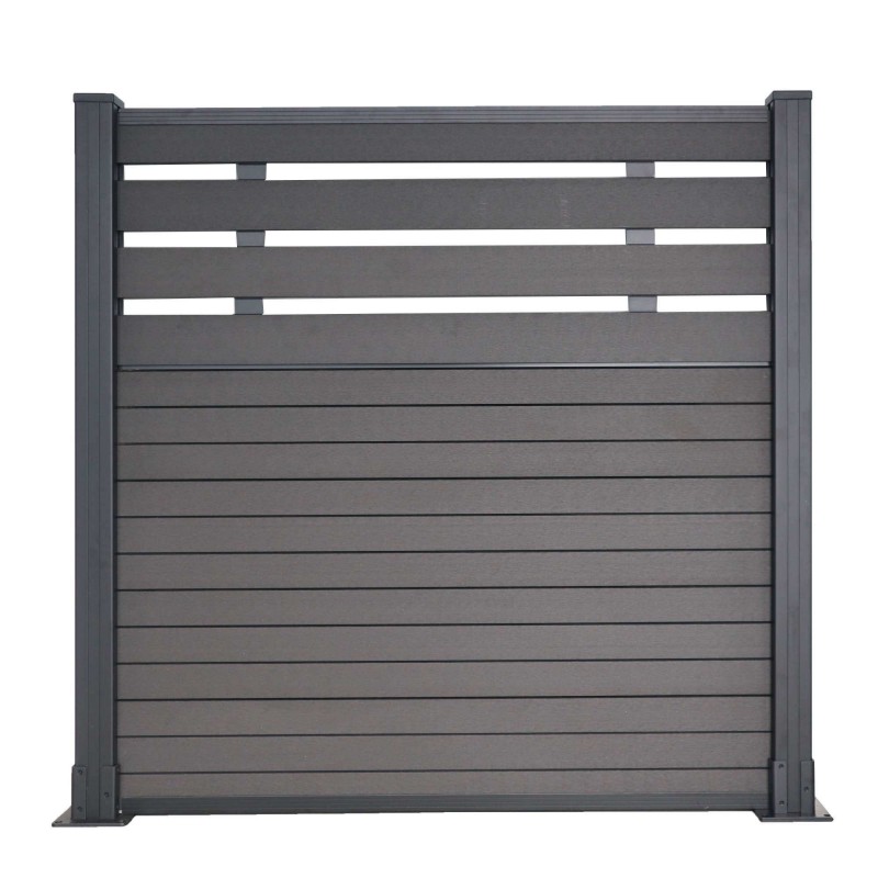 Stylish WPC Spacing Fence Customizable Gaps Quick Setup - SAYRUO