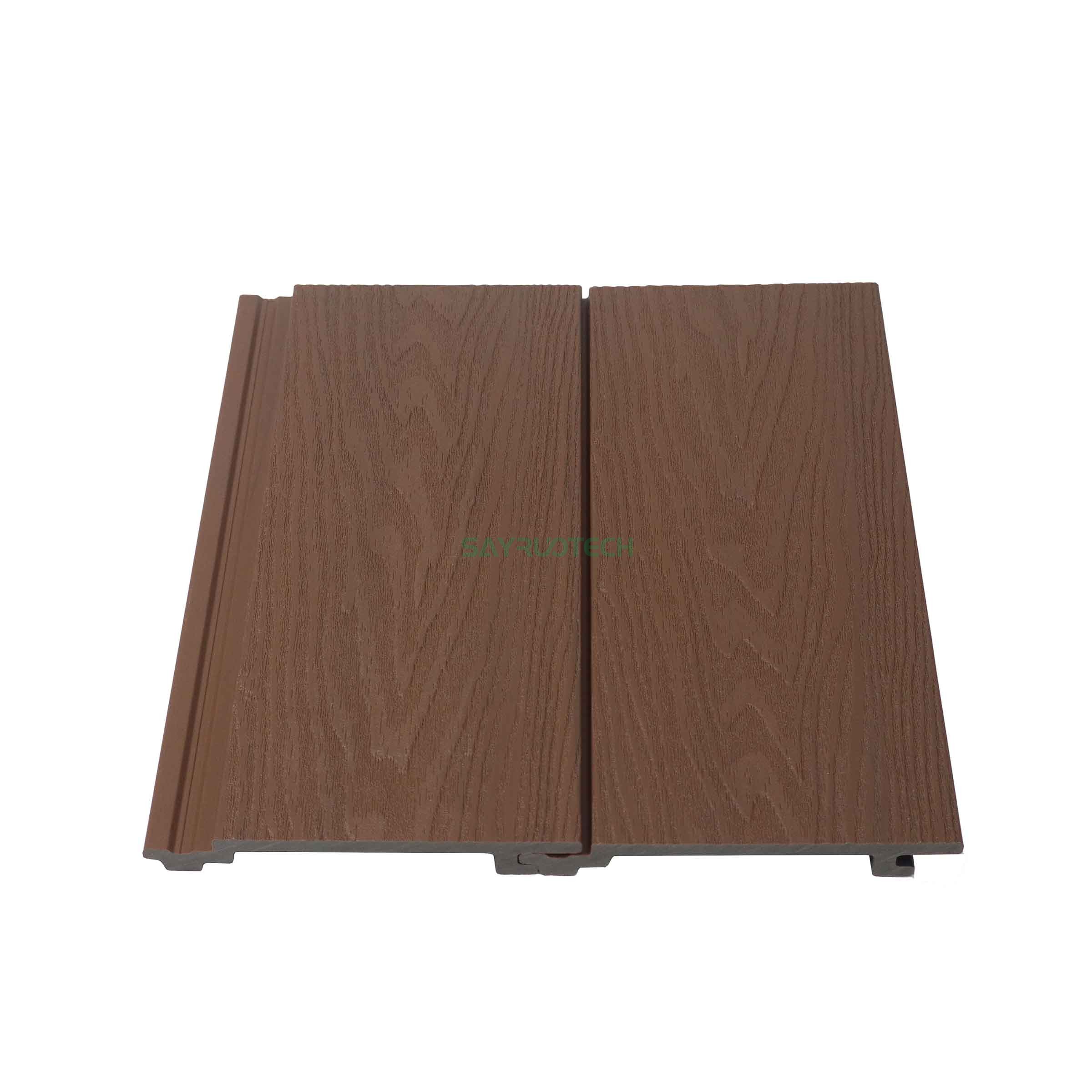 Low Maintenance Natural Beauty Outdoor 3D Deep Embossed WPC Wall Panels - SAYRUOTECH